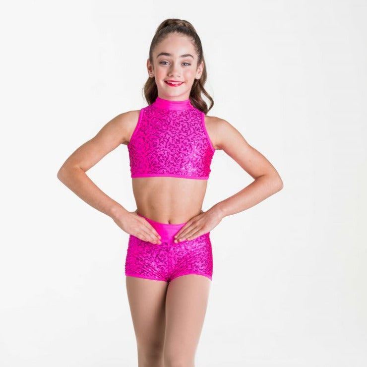 Studio 7 Dancewear Performance Long Sleeve Crop Top for Girls